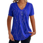 Elegantes bedrucktes Damen-Top mit V-Ausschnitt