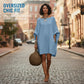 Oversize-Kleid mit Fledermausärmeln für Damen