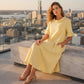 Damen lässiges Sommerkleid mit rundem Ausschnitt