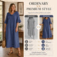 Damen lässiges Sommerkleid mit rundem Ausschnitt