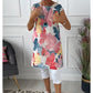 🏖️Sommer-Sonderangebot: 60 % Rabatt🏝️👗Locker sitzendes Tunika-Kleid für Damen mit Blumenmuster und Taschen✨