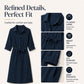 👗 Damen-Shirtkleid mit 3/4-Ärmeln & Gürtel – Figurschmeichelnd, vielseitig & bequem | Perfekt für jeden Anlass