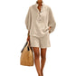 Minimalistisches Freizeit-Set aus Oberteil und Shorts für Damen