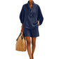 Minimalistisches Freizeit-Set aus Oberteil und Shorts für Damen