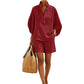 Minimalistisches Freizeit-Set aus Oberteil und Shorts für Damen