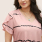 🏖️Sommer-Sonderangebot: 50 % Rabatt🏝️👚Gestreiftes Kurzarm-T-Shirt mit V-Ausschnitt in Übergröße✨