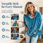 Damen-Sweatshirt aus Samt mit lockerer Passform und Kordelzug