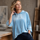 Damen-Sweatshirt aus Samt mit lockerer Passform und Kordelzug