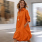 Lässiges Hemdkleid mit Knöpfen für Damen