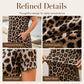 🐆 50 % RABATT! 👗 Maxikleid für Damen mit Leopardenmuster und Taschen, lässiges langes Kleid mit kurzen Ärmeln – Bequem