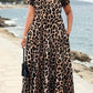 🐆 50 % RABATT! 👗 Maxikleid für Damen mit Leopardenmuster und Taschen, lässiges langes Kleid mit kurzen Ärmeln – Bequem