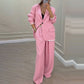 Elegantes Blazer- und Weite-Hosen-Set für Damen
