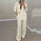 Elegantes Blazer- und Weite-Hosen-Set für Damen