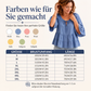 Damen Oberteil mit 3/4-Glockenärmeln und stufenförmigen Rüschen