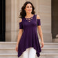 Damen Cold-Shoulder-Oberteil mit überkreuztem Schnitt