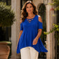 Damen Cold-Shoulder-Oberteil mit überkreuztem Schnitt