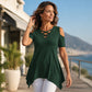Damen Cold-Shoulder-Oberteil mit überkreuztem Schnitt