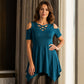 Damen Cold-Shoulder-Oberteil mit überkreuztem Schnitt