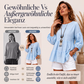 Damen Sommerbluse mit Laternenärmeln und gestuften Rüschen