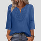 ☀️👚Top-Empfehlung – Bluse mit V-Ausschnitt und Spitzenbesatz – atmungsaktiver Stoff und figurschmeichelnder Fall für Arbeit oder Wochenende 🌿