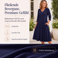 Legeres V-Ausschnitt-Midikleid für Damen