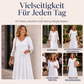 Legeres V-Ausschnitt-Midikleid für Damen