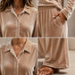 Zweiteiliges Lounge-Set aus Samt für Damen im Freizeitstil