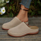 Damen Perforierte Slip-On Plateau-Mules