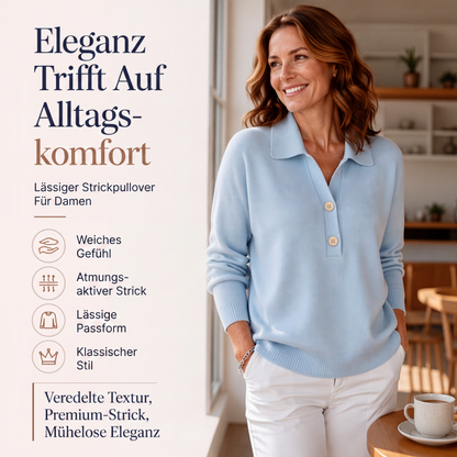 Elegante Strickpullover mit Reverskragen für Damen
