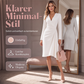 Wickel-Midikleid für Damen mit V-Ausschnitt, langen Ärmeln und geraffter Taille