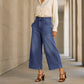 Legere gerade geschnittene 7/8-Jeans für Damen