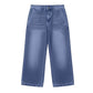 Legere gerade geschnittene 7/8-Jeans für Damen