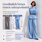 Elegantes Damen-Set mit Puffärmel-Oberteil und Weithosen