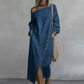 Jeans-Schulterfreies Kleid für Damen