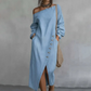 Jeans-Schulterfreies Kleid für Damen