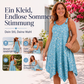 Damen-Trägerkleid mit Gänseblümchen-Print für den Sommer