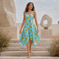 Damen-Trägerkleid mit Gänseblümchen-Print für den Sommer