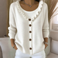 Damen-Strickjacke mit Rüschenkragen