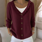 Damen-Strickjacke mit Rüschenkragen