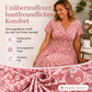 Elegantes Damenkleid mit V-Ausschnitt und Blumendruck