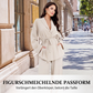 Elegantes 2-teiliges Set für Damen: V-Ausschnitt-Oberteil & Weite Hosen