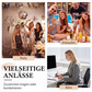 Elegantes 2-teiliges Set für Damen: V-Ausschnitt-Oberteil & Weite Hosen