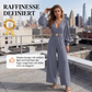 Elegante Jumpsuit mit V-Ausschnitt, weitem Bein und Gürtel