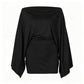 Damen Schulterfreies Bodycon-Kleid mit Fledermausärmeln