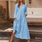 Lässiges V-Ausschnitt-Kleid für Damen – bequem & vielseitig