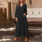 Lässiges V-Ausschnitt-Kleid für Damen – bequem & vielseitig
