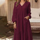 Lässiges V-Ausschnitt-Kleid für Damen – bequem & vielseitig