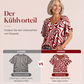 Damen V-Ausschnitt T-Shirt mit Ice-Cooling Effekt und Print