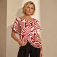 Damen V-Ausschnitt T-Shirt mit Ice-Cooling Effekt und Print