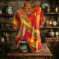 Damen V-Ausschnitt T-Shirt mit Ice-Cooling Effekt und Print